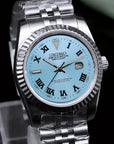 Wimbledon Ice Blue Dial with Silver Band