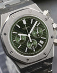 Olive Green Dial With Silver Band