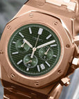 Olive Green Dial with Rose Gold Band