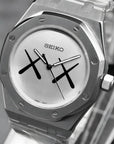 Kaws Style dial with SIlver Band