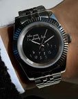 Black Dial with Silver Band