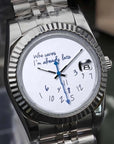 Who Cares I'm Already Late White Watch