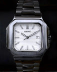 White dial with Silver Band