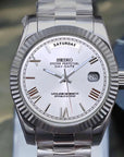 Day date White roman dial with silver band