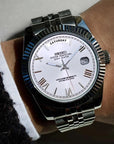 Day date White roman dial with silver band