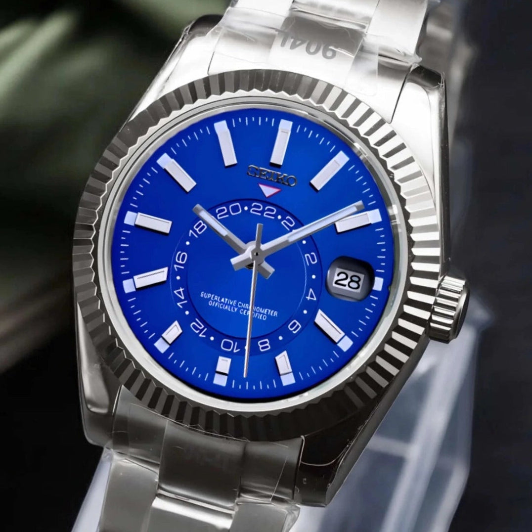 Custom Sky Dweller Watch Mod | Royal Blue | NH35 Automatic