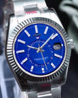 Blue Dial with Silver Band