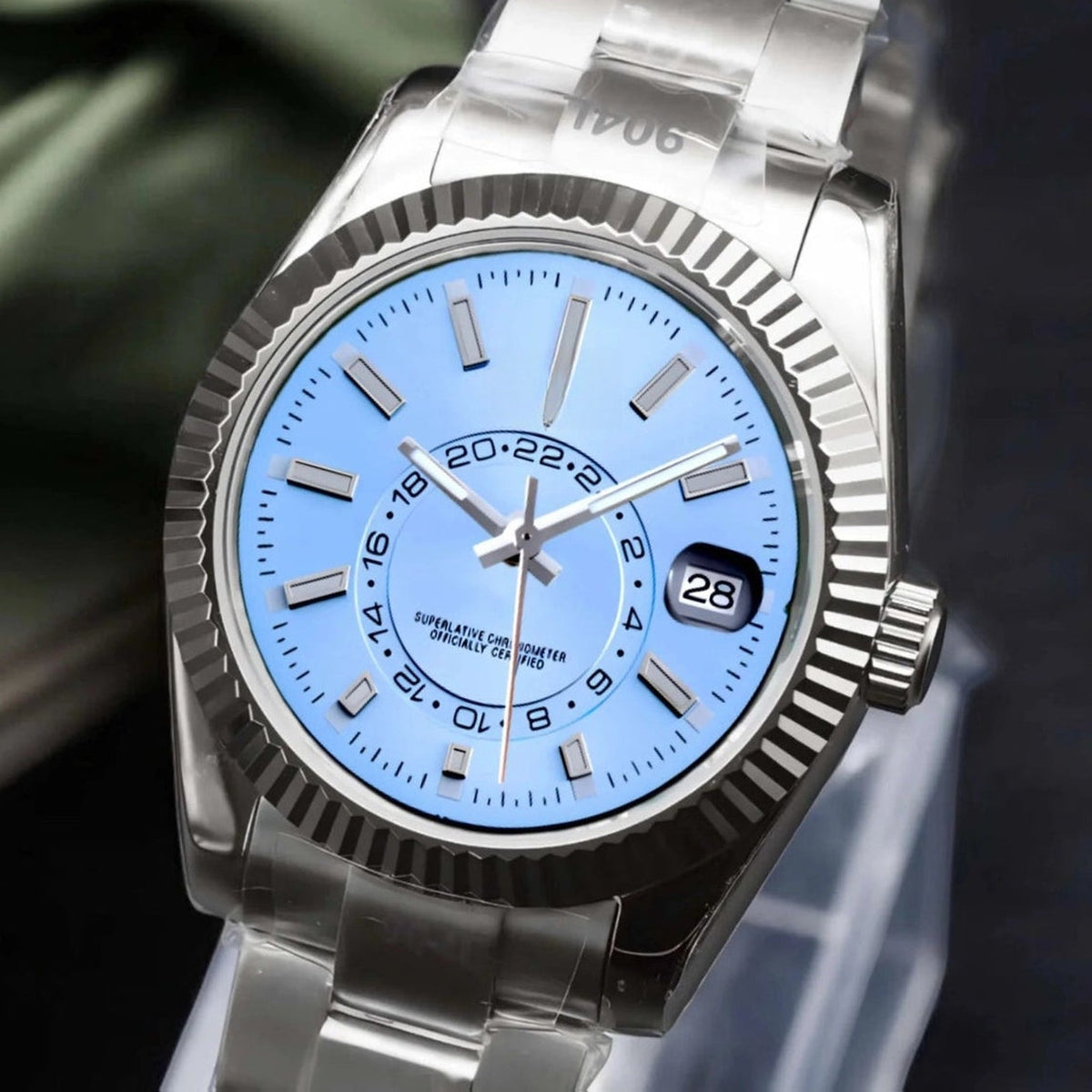 Custom Sky Dweller Watch Mod | Ice Blue | NH35 Automatic | 36mm & 39mm