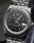 Black Dial with SIlver Band