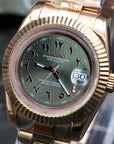 Rose Gold Arabic Olive Green DIal with Band