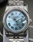 Blue dial with Silver Band