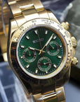 seitona mode green dial with rose gold band