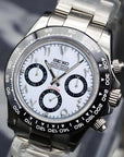 seitona white arabic dial with steel band