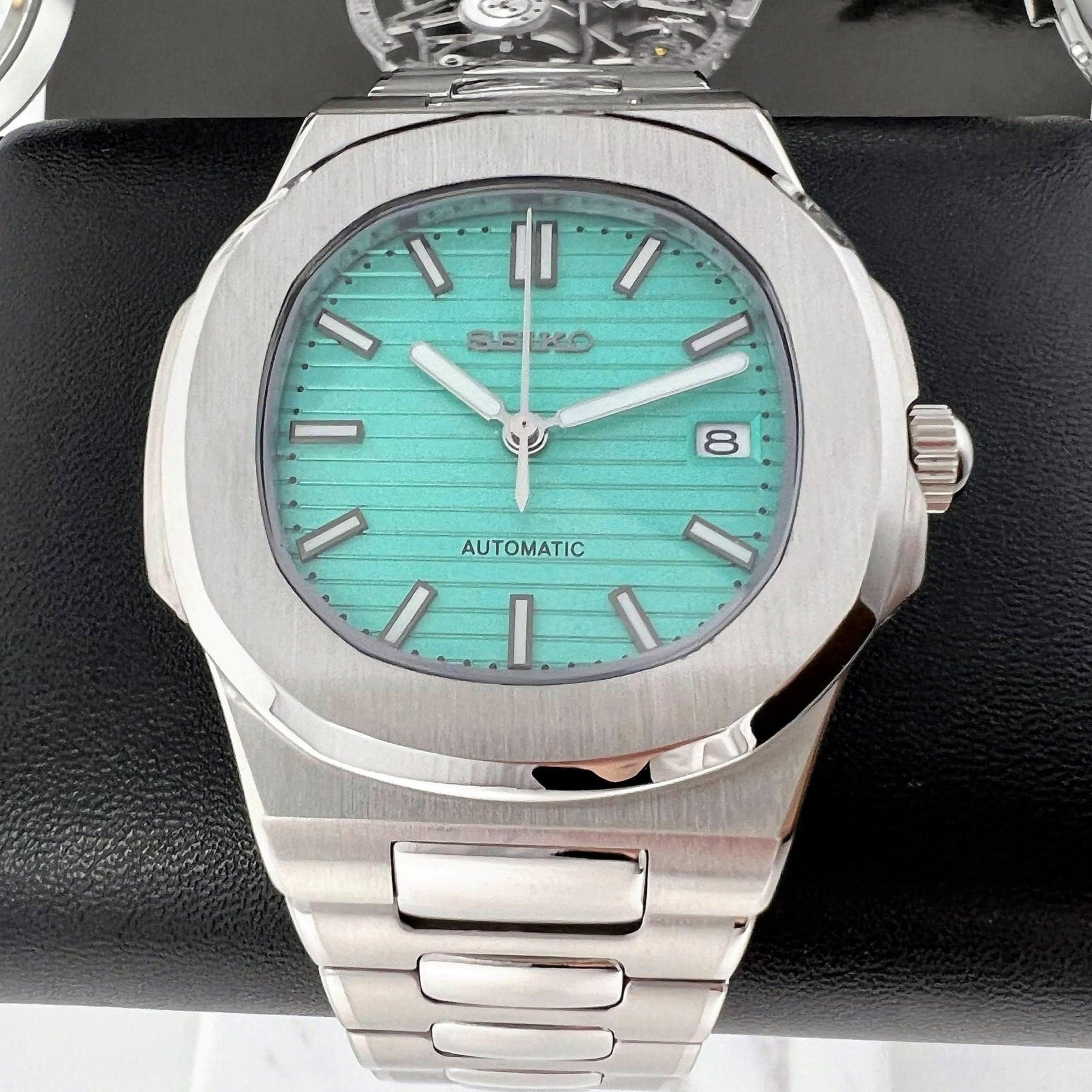 Seikonaut Rare Aqua Light Blue | Stainless Steel Silver | Embossed Dial | Automatic NH35 Movement