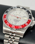 Custom Polar White Coke GMT | Stainless Steel Sport Watch | Sapphire Crystal on Jub Bracelet | Mod | Watch Mod | Custom Watch