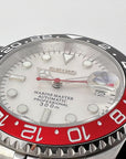 Custom Polar White Coke GMT | Stainless Steel Sport Watch | Sapphire Crystal on Jub Bracelet | Mod | Watch Mod | Custom Watch