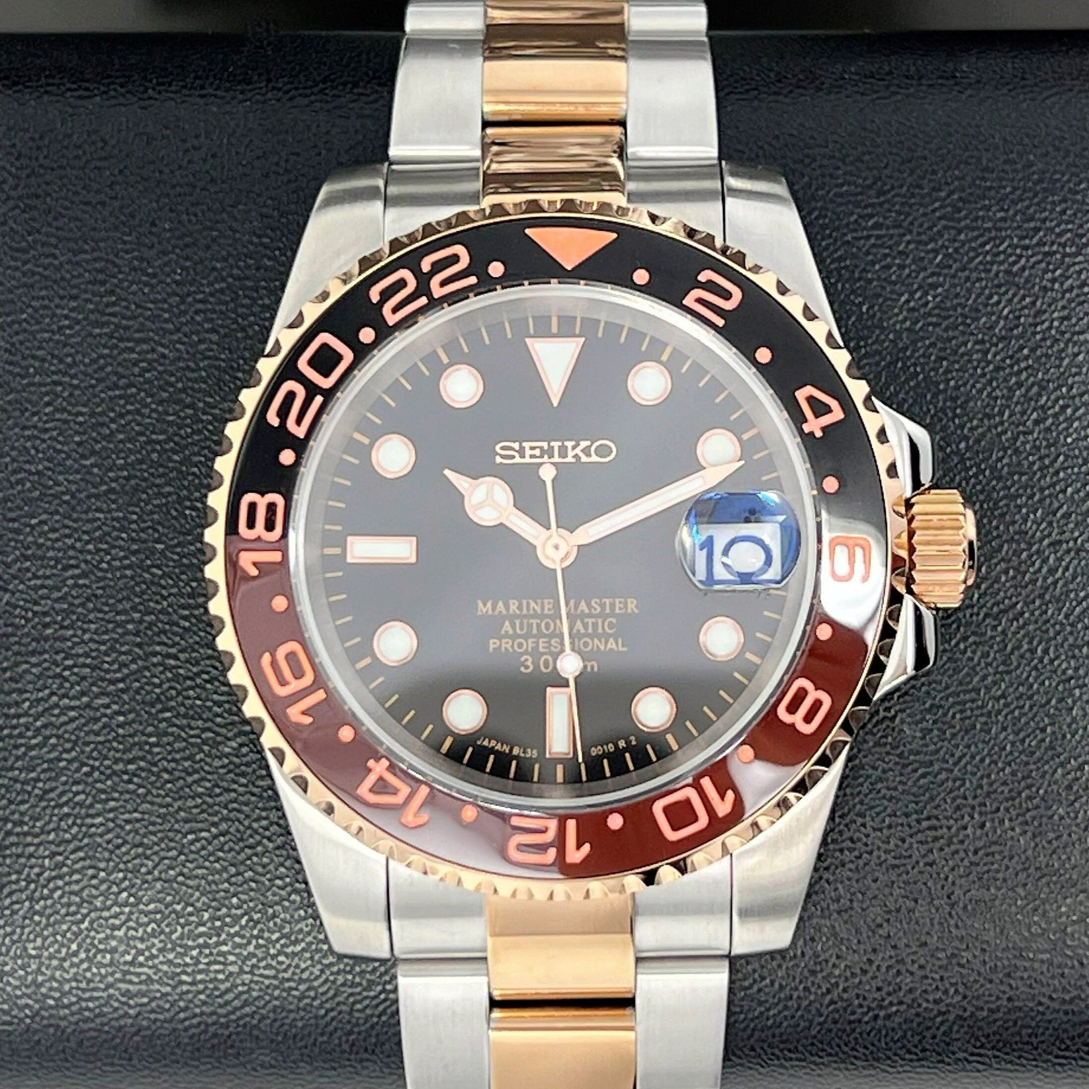 Custom Rootbeer GMT Watch Two Tone Stainless Steel