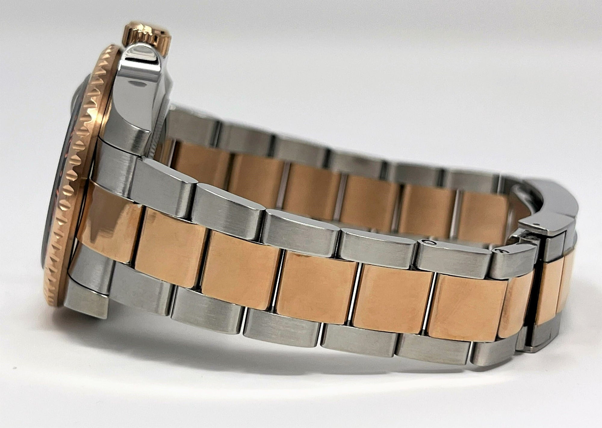 Custom Rootbeer Two Tone GMT Watch | Stainless Steel Sport Watch | Custom Sub | 20mm Oyst Bracelet | Perpetual Date | Sub | 41mm