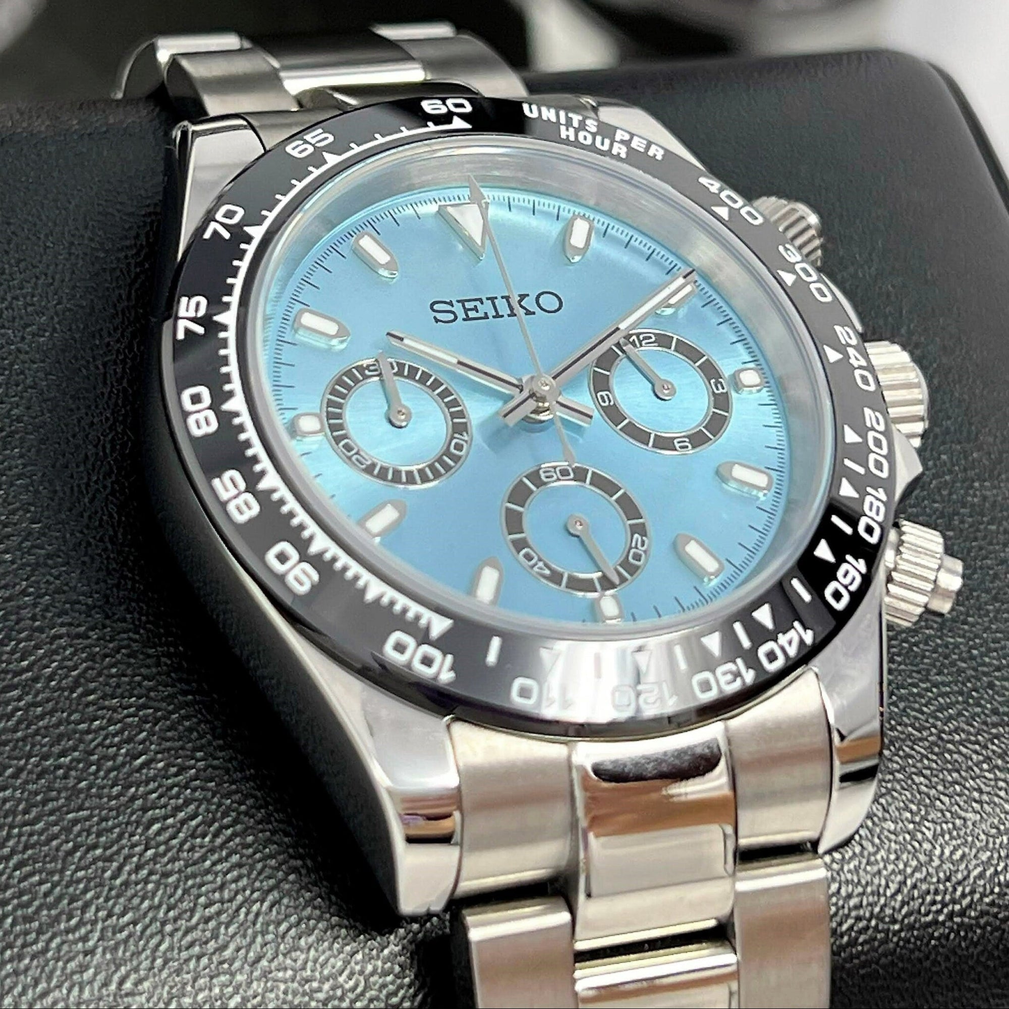 Custom Daytona 40mm - Rare Sky Blue | Stainless Steel | Mecaquartz Watch | Quartz Watch | Seikotona | Seikitona | Seiktona | John Mayer