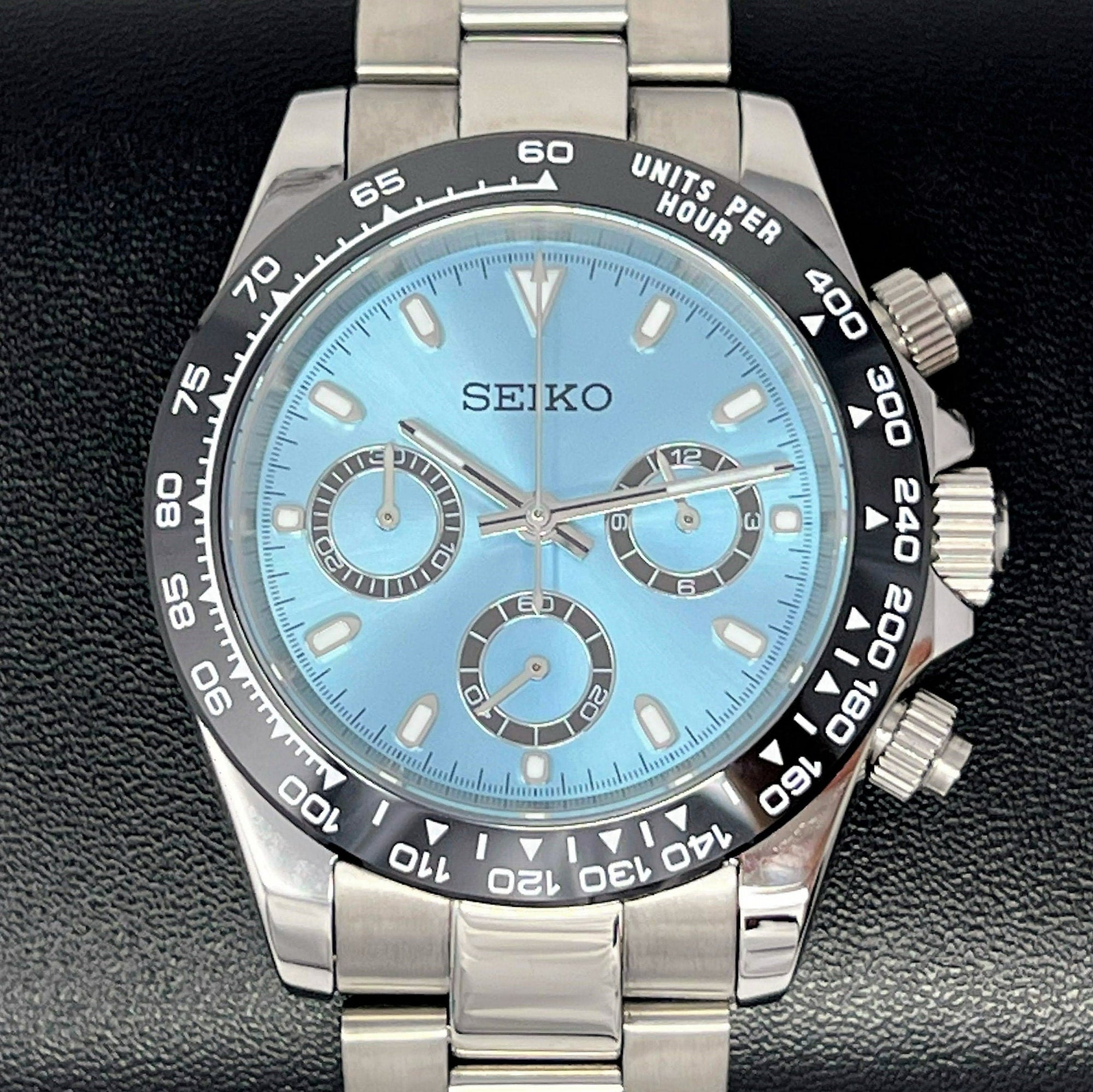 Custom Daytona 40mm - Rare Sky Blue | Stainless Steel | Mecaquartz Watch | Quartz Watch | Seikotona | Seikitona | Seiktona | John Mayer