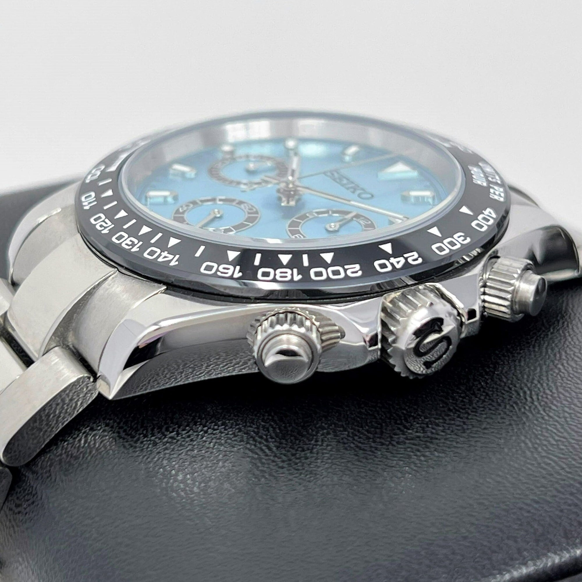 Custom Daytona 40mm - Rare Sky Blue | Stainless Steel | Mecaquartz Watch | Quartz Watch | Seikotona | Seikitona | Seiktona | John Mayer
