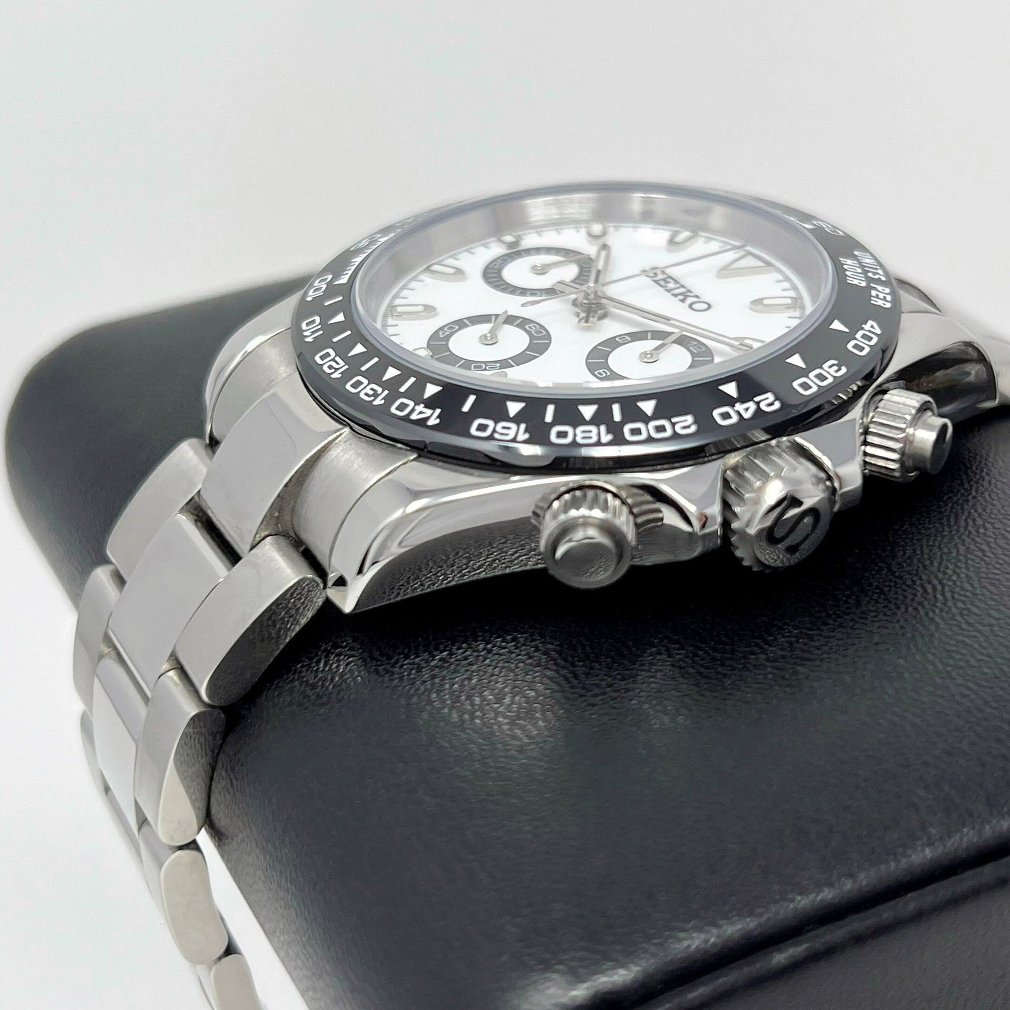 Daytona Minimalist Panda Dial | 40mm | Stainless Steel | Seiktona Seikotona | Chronograph | Chrono | Stopwatch | Steel Sport Watch | VK63 Quartz