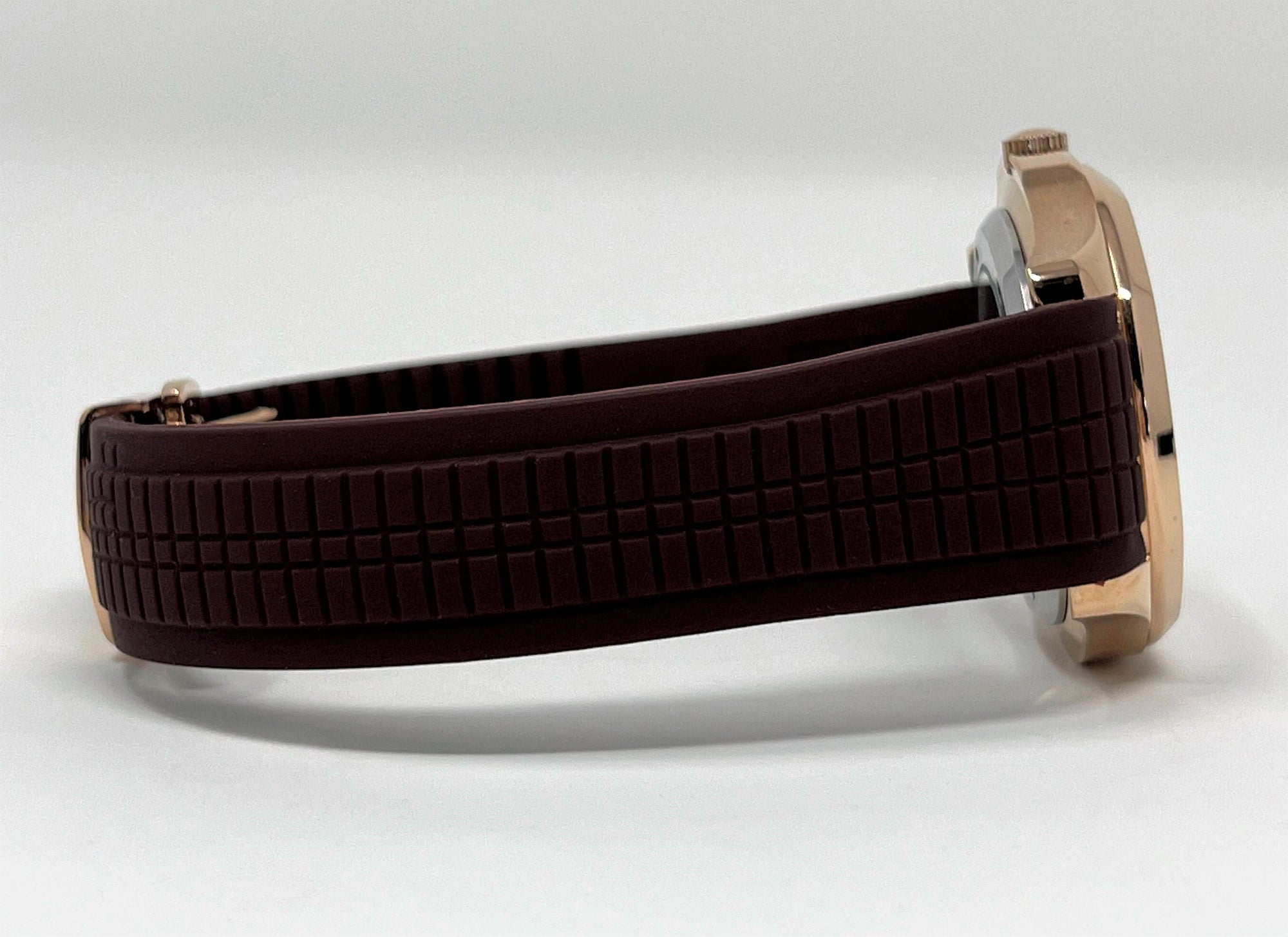 Seikonaut - Brown with Rose Gold on Rubber - Modern Automatic Dress Sport Watch | Watch Mod | Mod | Custom Mod | Custom Built Watch