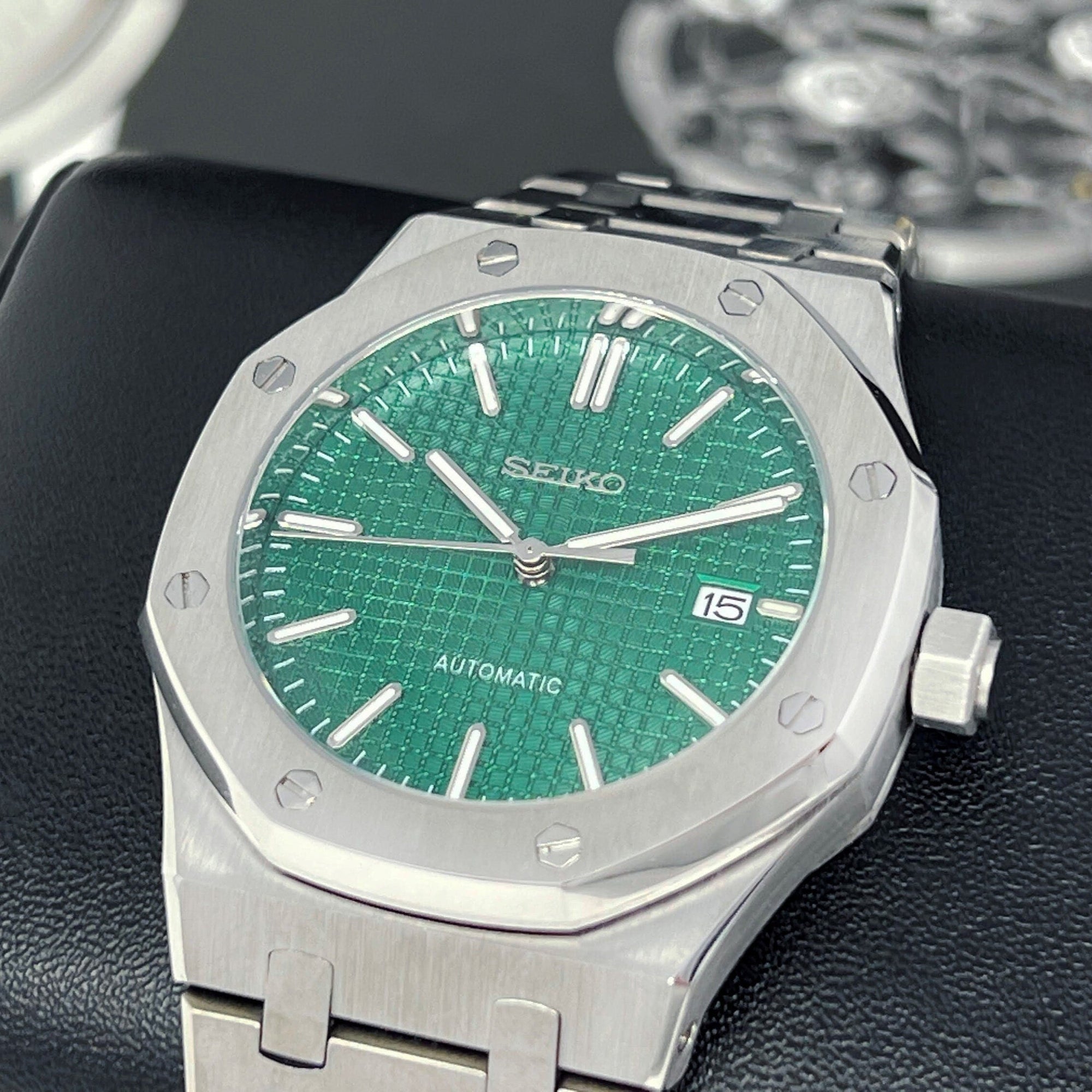 Seikoak Luxury Green - Mod | Watch Mod | Men's Watch | Wristwatch | Men's Watch | Large Watch | Seikoak | Custom Watch | Dress Watch