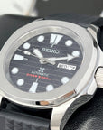Custom Seikonaut Luxury Modern Diver | Turtle Dial | with NH36 Day Date Automatic Movement | Black Rubber | Sport Watch | Men's Watch