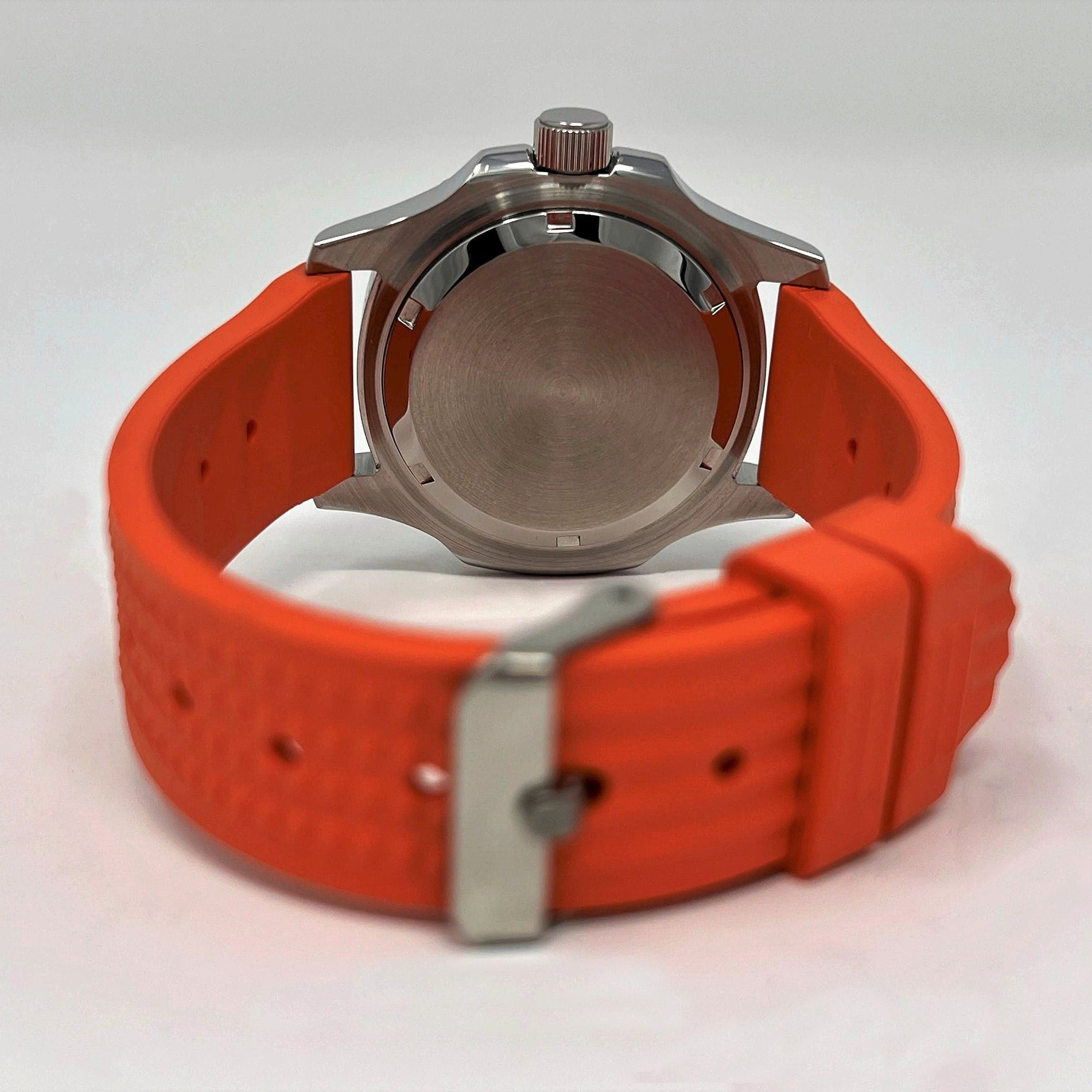 Custom Seikonaut Orange Modern Diver Watch | Turtle Dial | Rubber Dive Watch | Sport Watch | Men's Watch | NH36 Automatic Movement