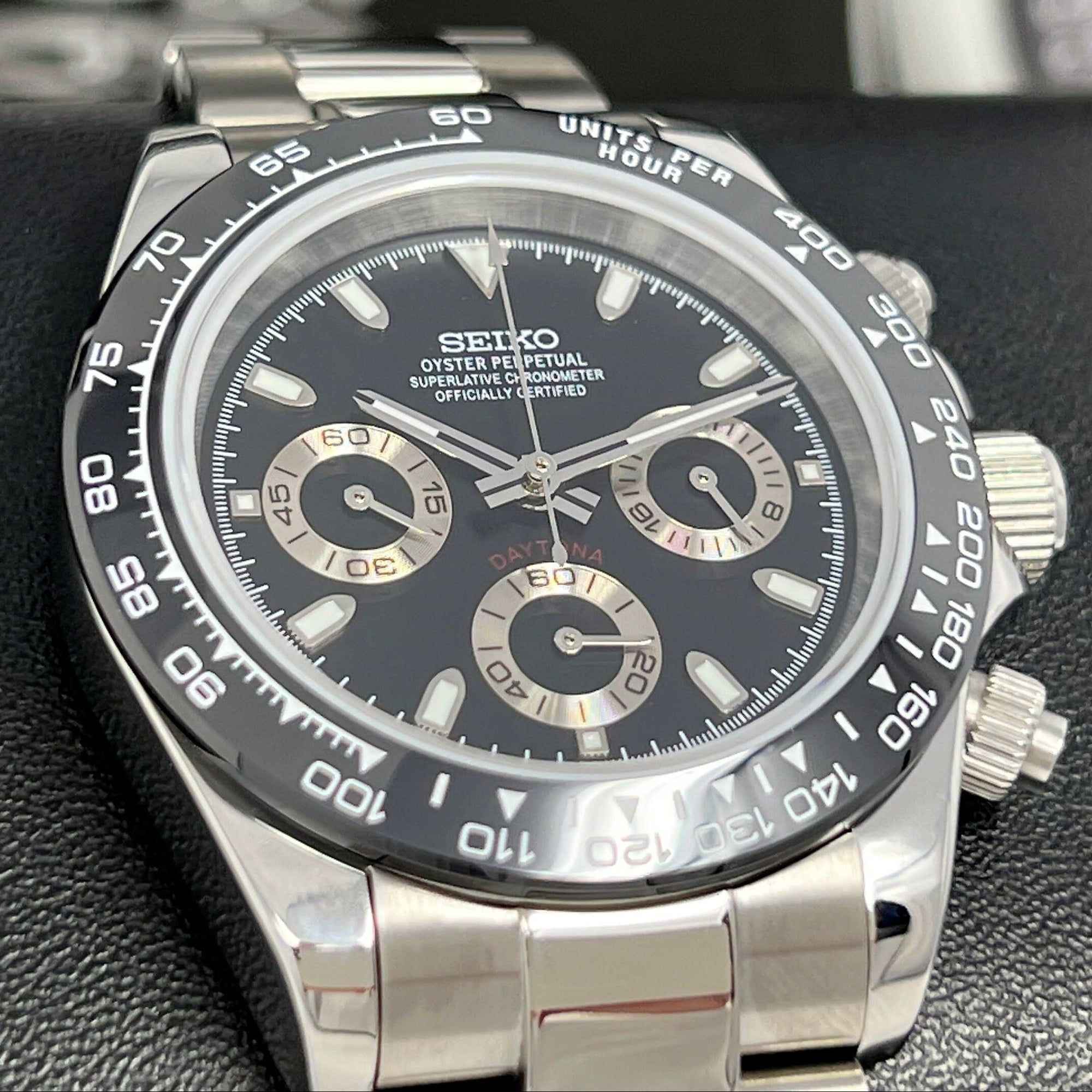 Custom Daytona - Luxury Black Chronograph | Chrono | Wristwatch | Mens Watch | Sport Watch | VK63 | Quartz Watch | Cosmograph Automatic