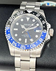 Custom Built Batman - True GMT 4 Hand - NH34 Movement - Blue and Black - 41mm - Stainless Steel - Automatic Custom Watch | Mod