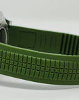 Custom Seikonaut - Green on Rubber - Modern Sports Watch | Watch Mod | Khaki Tropical Green | Turtle Waffle | Jumbo | Olive | NH35 Automatic