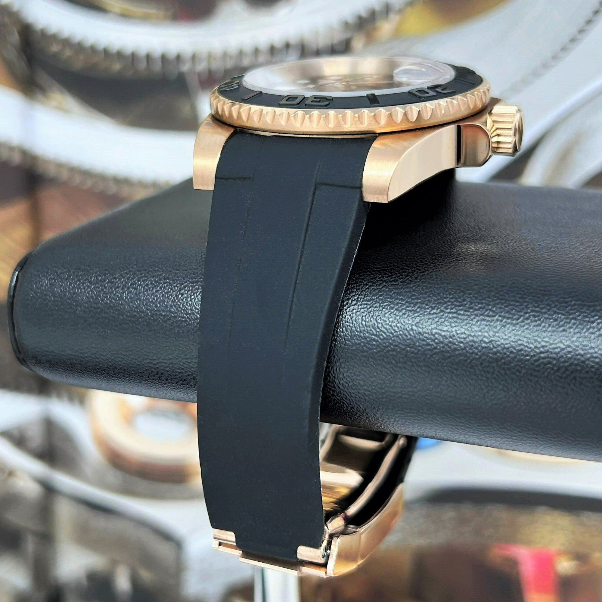 Custom Yacht Watch | Rose Gold | Men's Watch | Dive Watch | Rubber Strap | Mod | Custom Mod | Watch Mod | Diver| Bronze