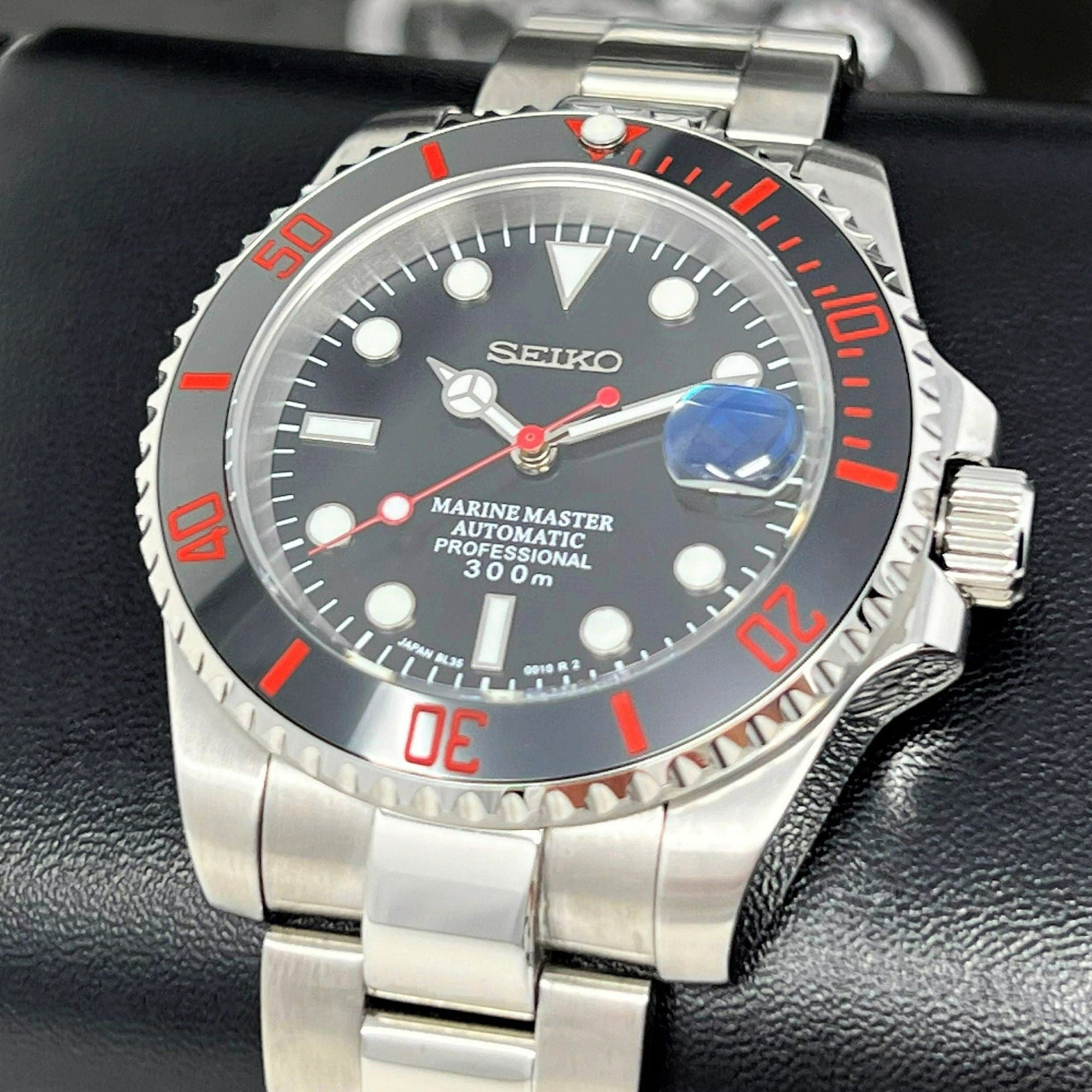 Custom Coke Zero Sub | Black Red Mod | Watch Mod | Custom Build Watch | Stainless Steel | Sub | Steel Sport | Watch Watches | 5 Mod