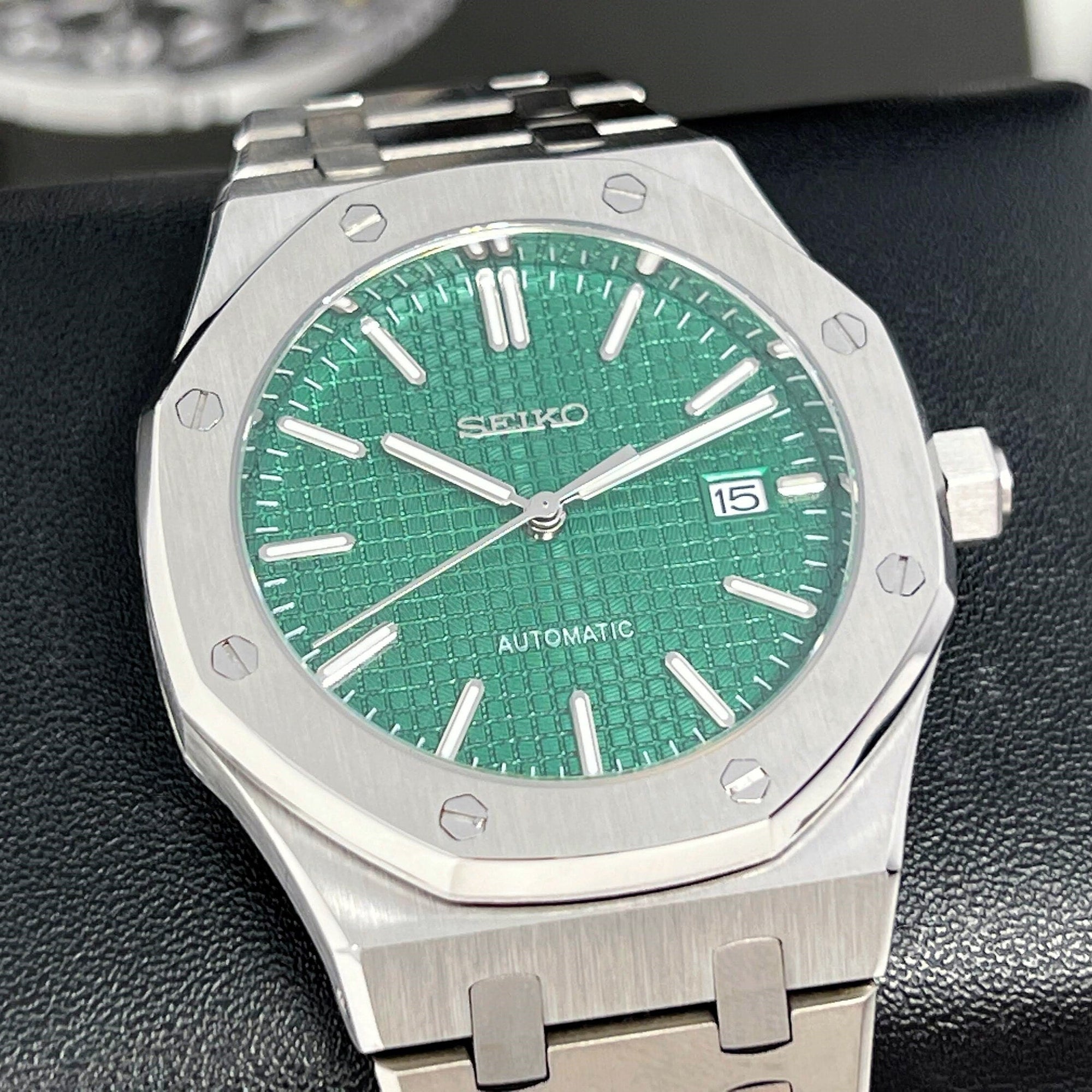 Seikoak Luxury Green - Mod | Watch Mod | Men's Watch | Wristwatch | Men's Watch | Large Watch | Seikoak | Custom Watch | Dress Watch