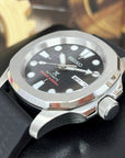Custom Seikonaut Luxury Modern Diver | Turtle Dial | with NH36 Day Date Automatic Movement | Black Rubber | Sport Watch | Men's Watch