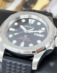 Custom Seikonaut Luxury Modern Diver | Turtle Dial | with NH36 Day Date Automatic Movement | Black Rubber | Sport Watch | Men's Watch