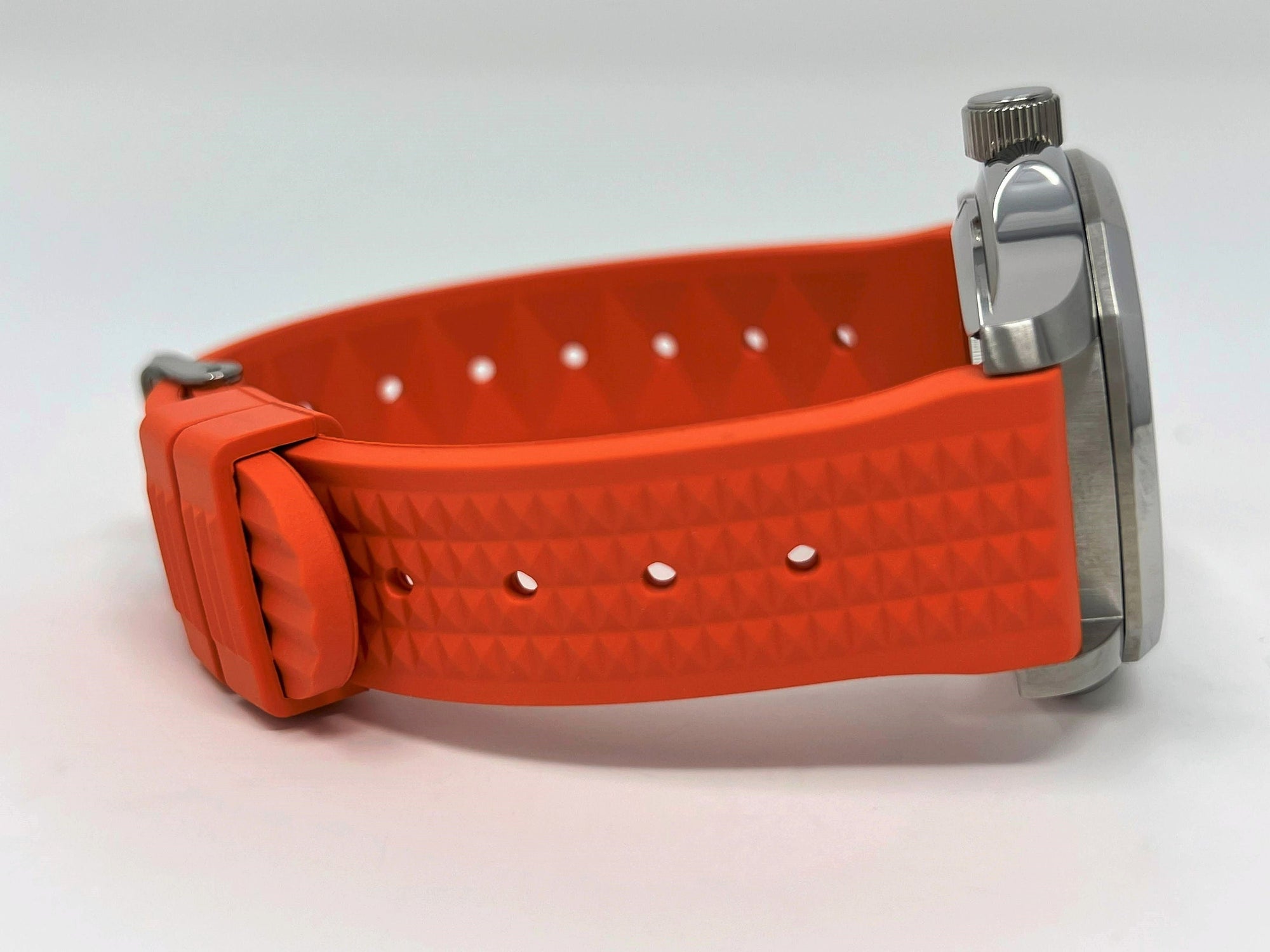 Custom Seikonaut Orange Modern Diver Watch | Turtle Dial | Rubber Dive Watch | Sport Watch | Men's Watch | NH36 Automatic Movement
