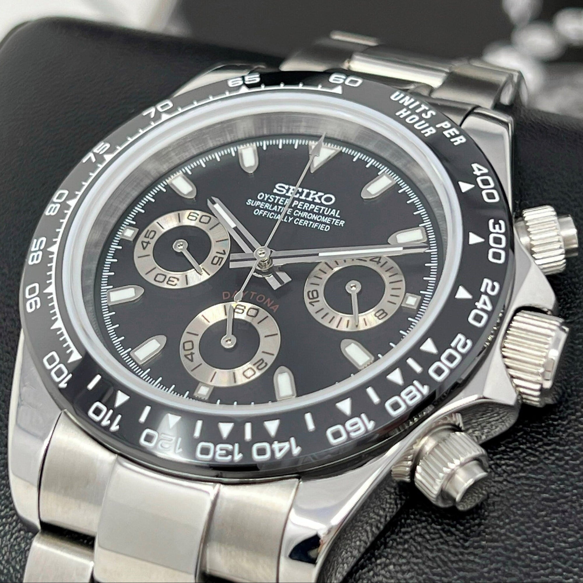 Custom Daytona - Luxury Black Chronograph | Chrono | Wristwatch | Mens Watch | Sport Watch | VK63 | Quartz Watch | Cosmograph Automatic