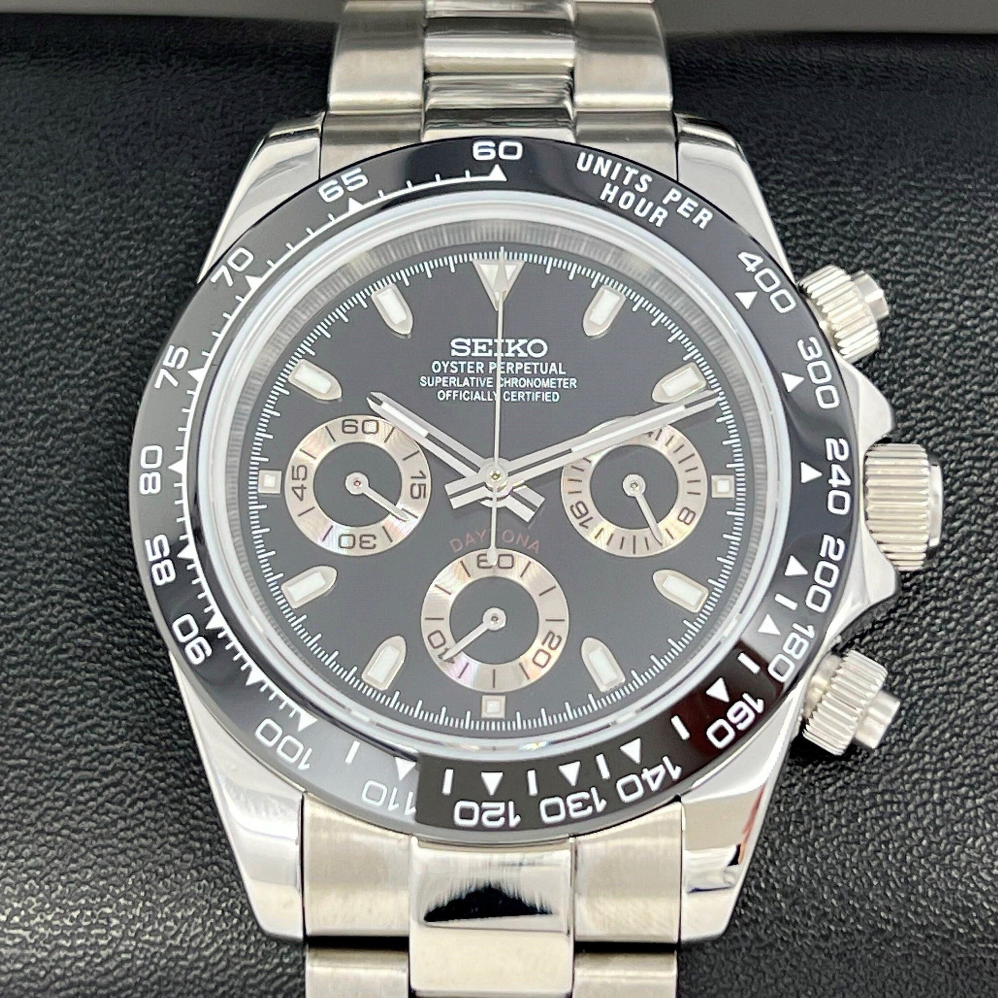Custom Daytona - Luxury Black Chronograph | Chrono | Wristwatch | Mens Watch | Sport Watch | VK63 | Quartz Watch | Cosmograph Automatic