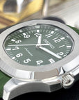 Custom Seikonaut - Green on Rubber - Modern Sports Watch | Watch Mod | Khaki Tropical Green | Turtle Waffle | Jumbo | Olive | NH35 Automatic