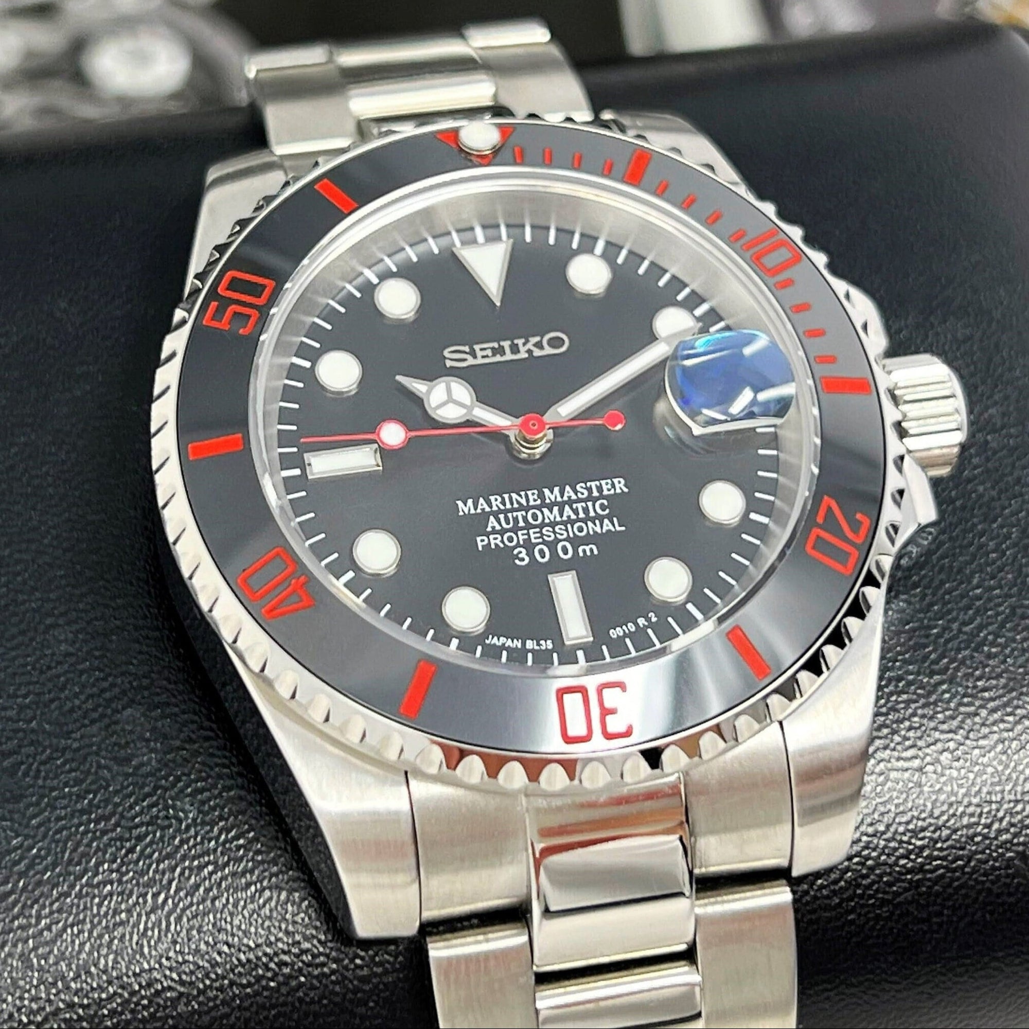 Custom Coke Zero Sub | Black Red Mod | Watch Mod | Custom Build Watch | Stainless Steel | Sub | Steel Sport | Watch Watches | 5 Mod