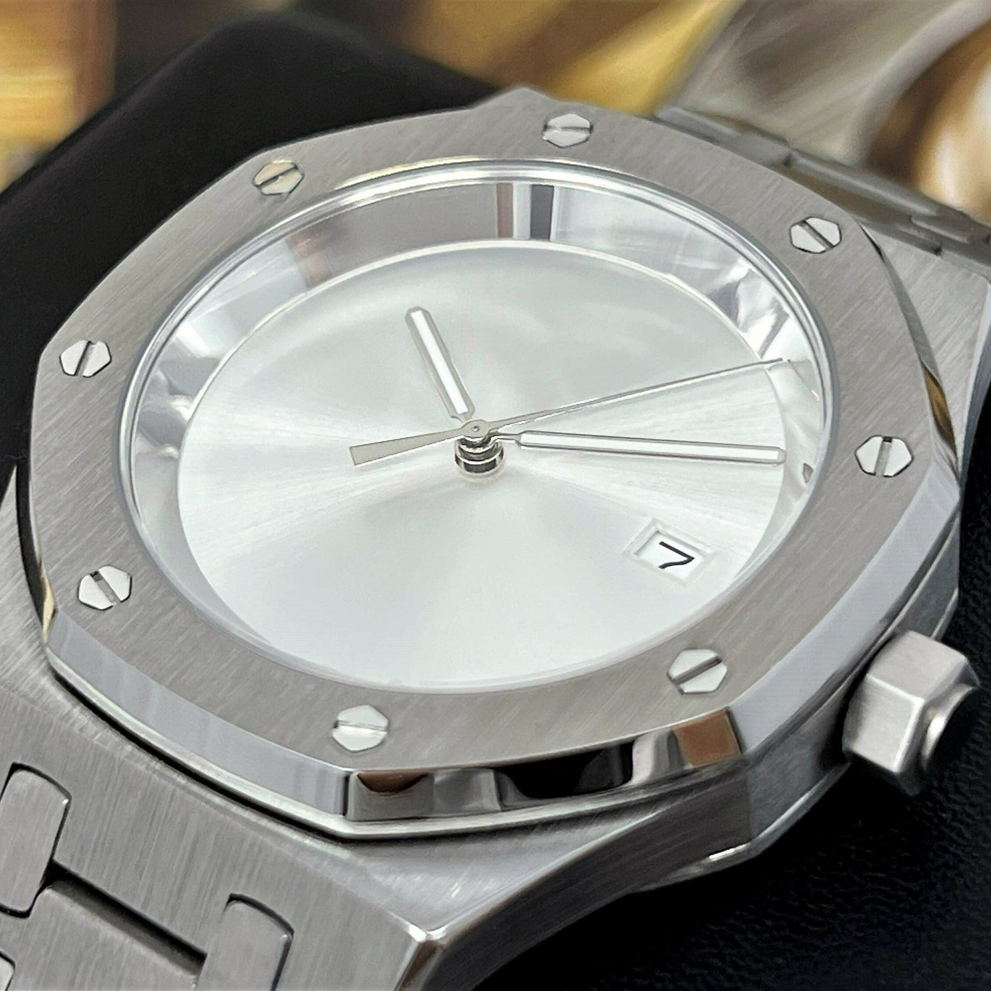 Oak Drake - Custom Luxury Wristwatch | 42mm | Royal | Oak | Waffle Dial | Premium Luxury | Men's Watch | Mod | Watch Mod | Ghost