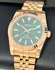Custom Palm Green Rose Gold DJ | 36mm or 39mm | Fluted Bezel | Jub | Date | NH35 | Mod | Watch Mod | Custom Watch | Bronze Watch