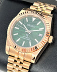 Custom Palm Green Rose Gold DJ | 36mm or 39mm | Fluted Bezel | Jub | Date | NH35 | Mod | Watch Mod | Custom Watch | Bronze Watch
