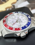 Custom Meteorite GMT Watch | 4 Hand Automatic Movement NH34 | Pepsi | 41mm | Multi Timezone | Custom Watch | Mod | Blue Red White