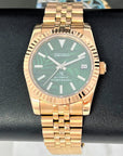Custom Palm Green Rose Gold DJ | 36mm or 39mm | Fluted Bezel | Jub | Date | NH35 | Mod | Watch Mod | Custom Watch | Bronze Watch