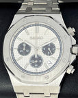 Seikoak Luxury Chronograph Watch | Panda Dial on Stainless Steel | Men's Sport Watch 42mm | Royal | Oak | Waffle Dial | VK63 Wristwatch