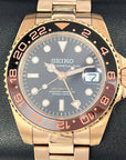 Custom Rootbeer Luxury GMT - 4 Hand Watch | Copper Rose Gold | NH34 Automatic 41mm | Two Timezone | Custom Watch | Bronze Watch Mod